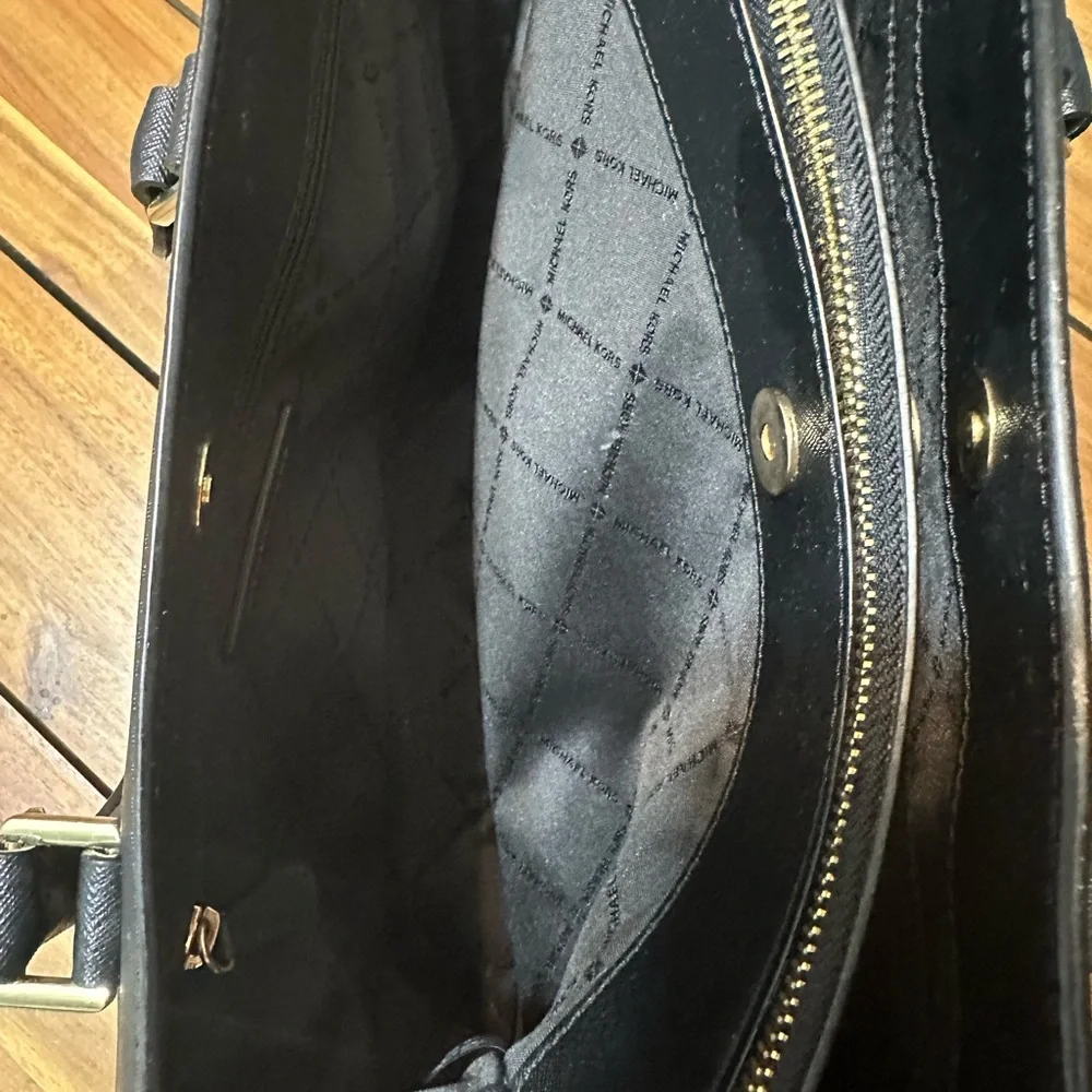 Michael Kors Large Black Saffiano Leather Satchel Bag